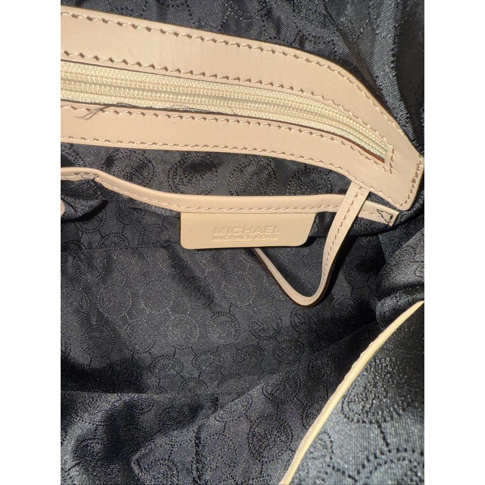 Michael Kors Grayson Black Patent Leather Satchel MK Logo Monogram Handbag Purse - Picture 7 of 10